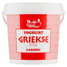 Yoghurt griekse stijl aarbei zuivelmeester 1 kg